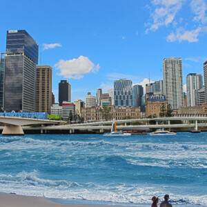 What if Brisbane River had a beach and waves?