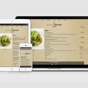 Concept website for Greenhouse Cafe (Caloundra) in 2014.