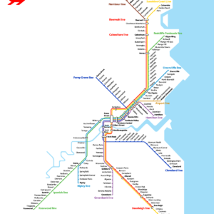 An Illustration of what the South East Queensland rail network may look like in 2032.
